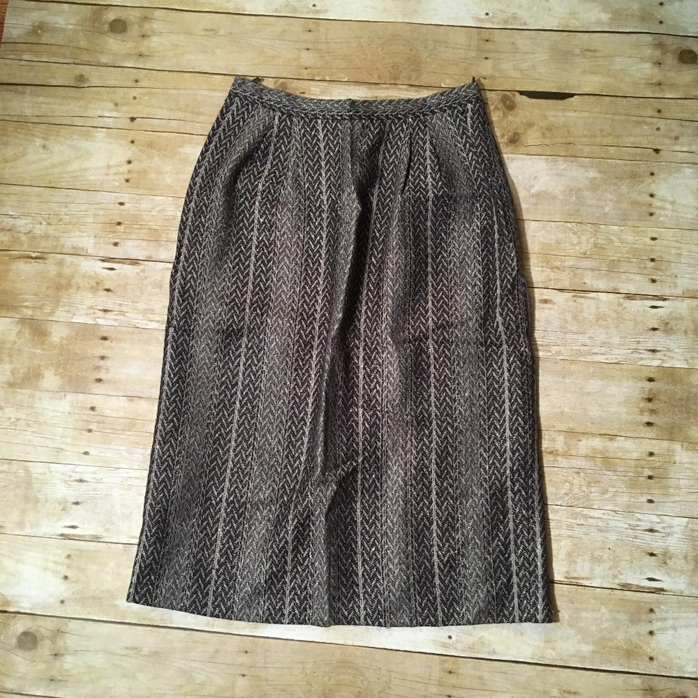 Vintage Saks 5th Ave long wool skirt